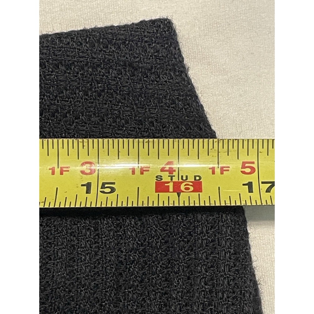 Austin Reed Black Virgin Wool Cashmere Waffle Knit Pencil Skirt Size 12 - Picture 5 of 6